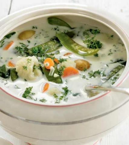 Луковый суп с чесноком