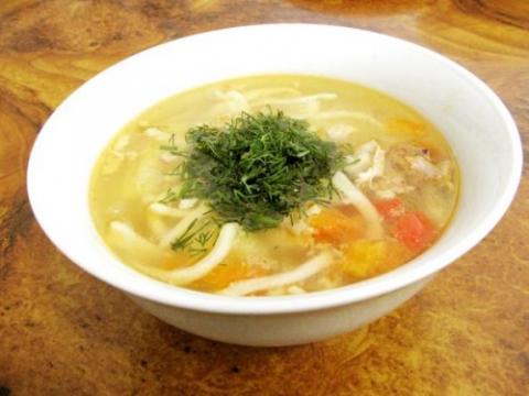Рецепт куриного супа с яичной лапшой